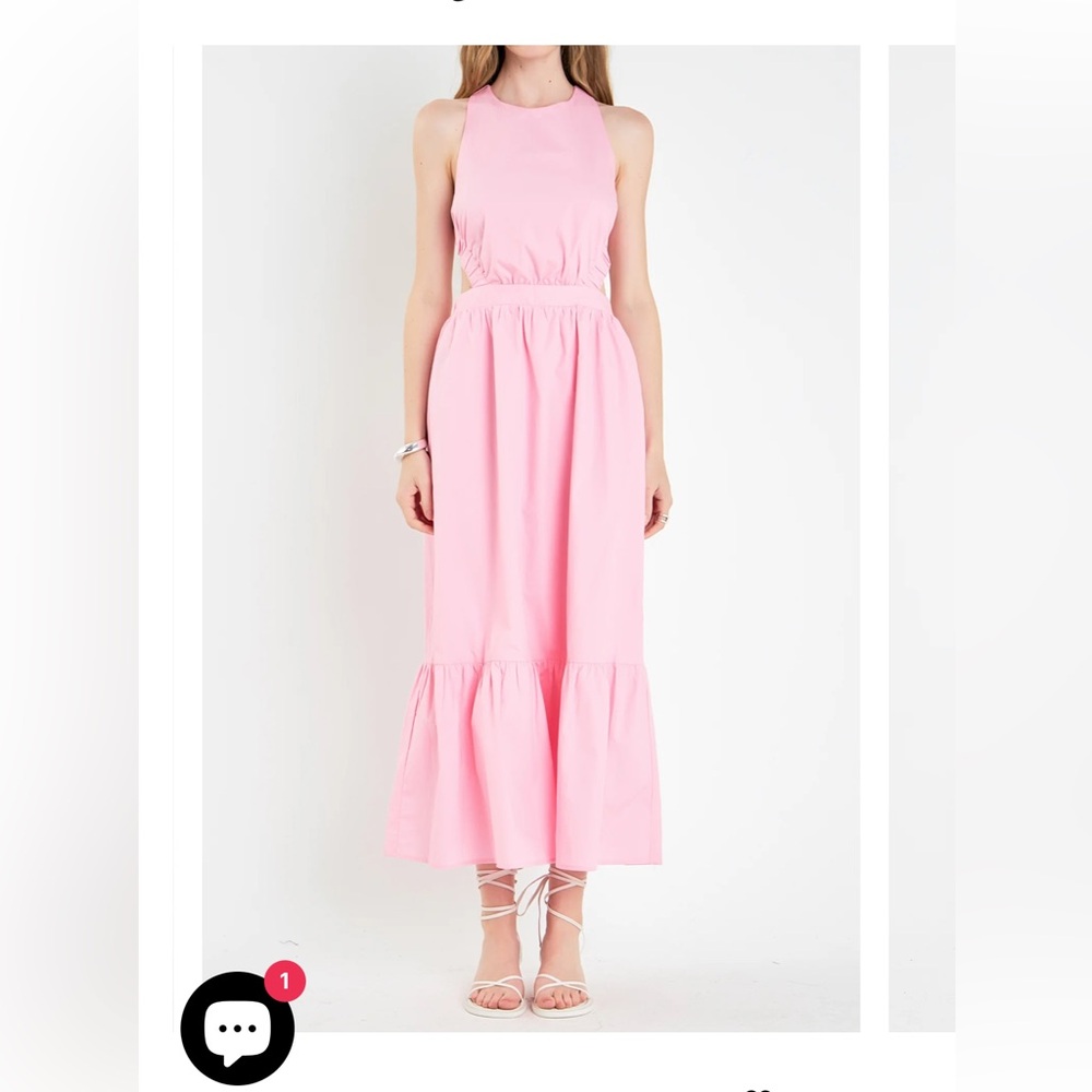 Pink Sleeveless Maxi Dress